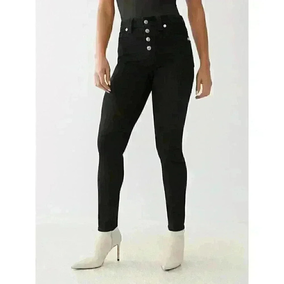 NEW! True Religion Women's 29 Halle High Rise Super Raw Hem Skinny Jean NWT $159 - Picture 5 of 5